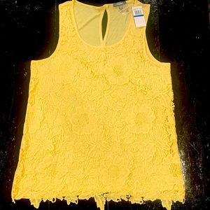 Neiman Marcus Crochet Lace Front Tank NWT